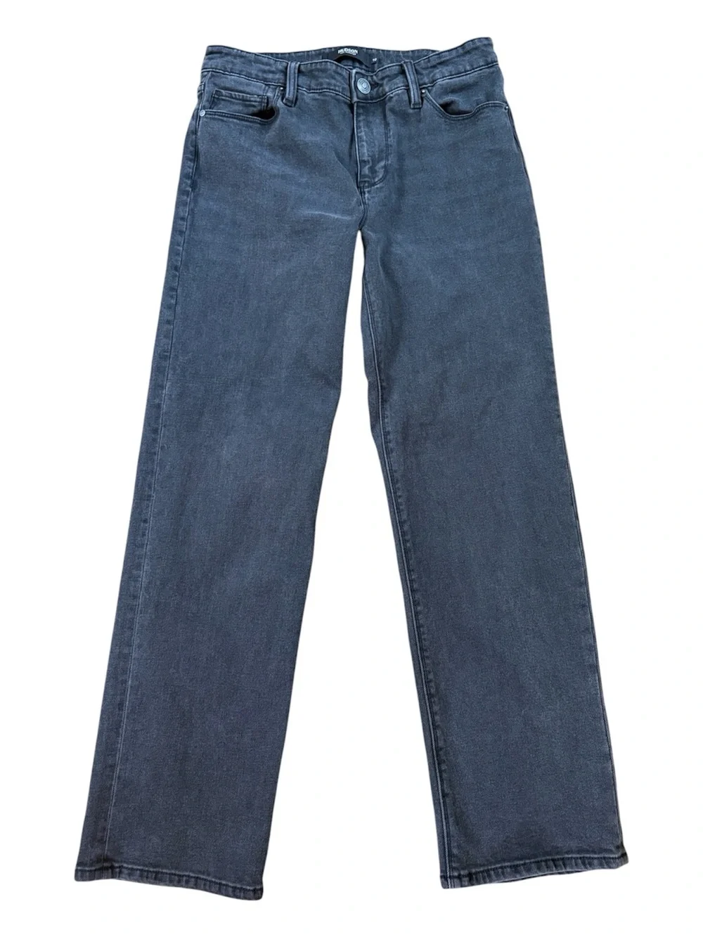 Hudson Los Angeles Mid Rise Straight Leg Black Jeans.  Size 10